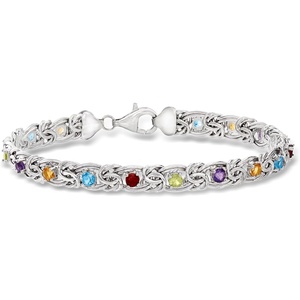 image:imageRossSimons Gemstone Byzantine Bracelet in Sterling SilverAmethyst