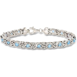 image:imageRossSimons Gemstone Byzantine Bracelet in Sterling SilverTopaz