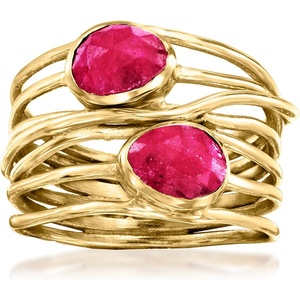image:imageRossSimons Gemstone Highway Ring in 18kt Gold Over SterlingRuby