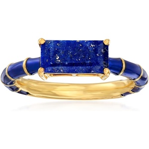 image:imageRossSimons Gemstone and Enamel Ring in 18kt Gold Over SterlingLapis Lazuli