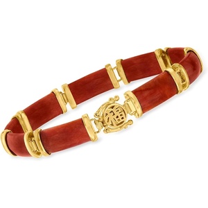 image:imageRossSimons Good Fortune Jade Bracelet in 18kt Gold Over Sterling