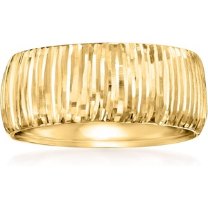 image:imageRossSimons Italian 10kt Yellow Gold DiamondCut RingNo Gemstone