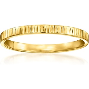 image:imageRossSimons Italian 10kt Yellow Gold Textured RingNo Gemstone