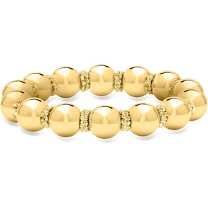 image:imageRossSimons Italian 12mm 14kt Yellow GoldPlated Bead Stretch Braceletno gemstone