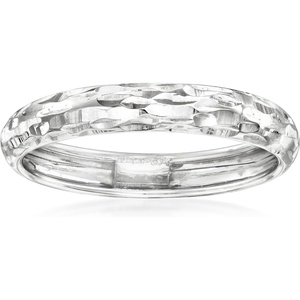 image:imageRossSimons Italian 14kt White Gold DiamondCut RingNo Gemstone