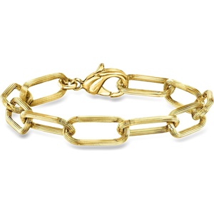 image:imageRossSimons Italian 14kt Yellow GoldPlated Paper Clip Link Braceletno gemstone