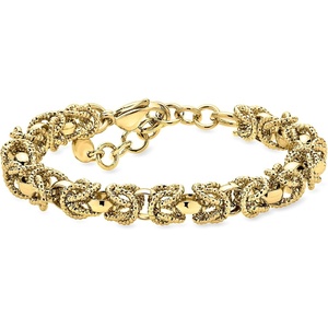 image:imageRossSimons Italian 8mm 14kt Yellow GoldPlated Byzantine Bracelet 7 inches