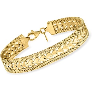 image:imageRossSimons Italian Silver Heart Motif Braceletyellow