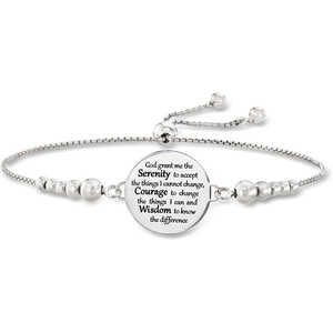 image:imageRossSimons Italian Sterling Silver Serenity Prayer Bolo Bracelet