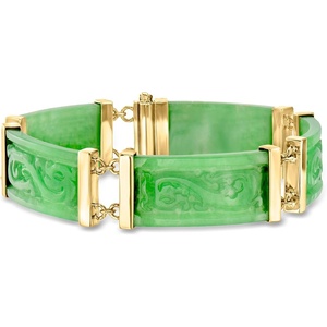 image:imageRossSimons Jade Dragon Bracelet With 18kt Gold Over SterlingJade