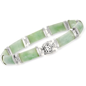 image:imageRossSimons Jade Good Fortune Bracelet in Sterling SilverJade