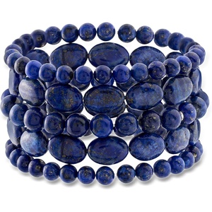 image:imageRossSimons Lapis Jewelry Set 5 Bead Stretch BraceletsLapis Lazuli
