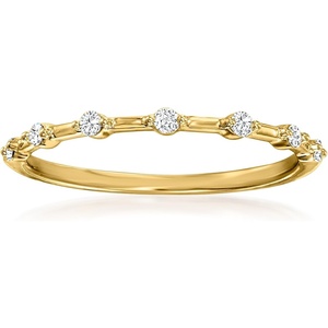 image:imageRossSimons Pure Collection 010 ct tw Diamond Station Ring in 14kt Yellow GoldDiamond