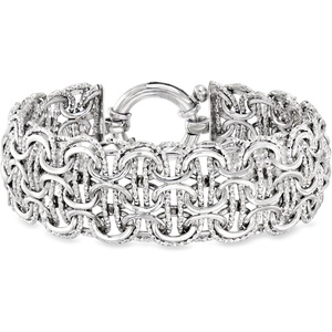 image:imageRossSimons RhodiumPlated WovenLink Braceletno gemstone