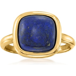 image:imageRossSimons Square Lapis Ring in 18kt Gold Over SterlingLapis Lazuli