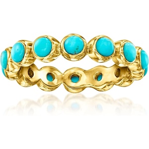 image:imageRossSimons Turquoise Eternity Band in 18kt Gold Over SterlingCreated Turquoise