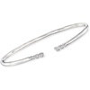 image:imagePure Collection by RossSimons 010 ct tw BezelSet Diamond OpenSpace Cuff Bracelet in Sterling SilverDiamond