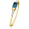 image:imagePure Collection by RossSimons 030 Carat London Blue Topaz Ring With Diamonds in 14kt Yellow GoldTopaz