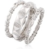 image:imageRossSimons 010 ct tw Diamond Jewelry Set 3 Stackable Eternity Bands in Sterling SilverNo Gemstone