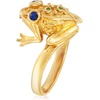 image:imageRossSimons 010 ct tw Sapphire Frog Ring With Chrome Diopsides in 18kt Gold Over SterlingDiopside