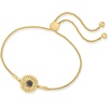 image:imageRossSimons 015 ct tw Black Diamond Sunflower Bolo Bracelet in 18kt Gold Over Sterling