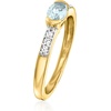 image:imageRossSimons 030 Carat Aquamarine and 10 ct tw White Zircon Ring in 18kt Gold Over SterlingAquamarine