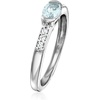 image:imageRossSimons 030 Carat Aquamarine and 10 ct tw White Zircon Ring in Sterling SilverAquamarine