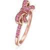 image:imageRossSimons 030 ct tw Pink Sapphire Bow Ring in 18kt Rose Gold Over SterlingSapphire