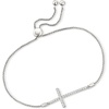 image:imageRossSimons 033 ct tw Diamond Cross Bolo Bracelet in Sterling Silver