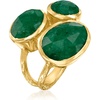 image:imageRossSimons 1290 ct tw Emerald Ring in 18kt Gold Over SterlingEmerald