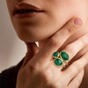 image:imageRossSimons 1290 ct tw Emerald Ring in 18kt Gold Over SterlingEmerald