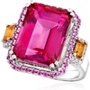 image:imageRossSimons 1400 Carat Pink Topaz and 80 ct tw MultiGemstone Ring in Sterling SilverCitrine