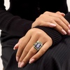 image:imageRossSimons 14kt Yellow GoldPlated Ring With Simulated Amethyst Emeralds and 10 ct tw CzsAmethyst