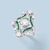 image:imageRossSimons 155 ct tw CZ and 20 ct tw Simulated Emerald Ring in Sterling SilverEmerald