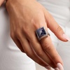 image:imageRossSimons 1700 Carat Sapphire RopedEdge Ring in Sterling SilverSapphire