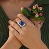 image:imageRossSimons 1700 Carat Sapphire RopedEdge Ring in Sterling SilverSapphire