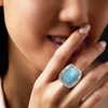 image:imageRossSimons 1900 Carat Aquamarine and 260 ct tw Sky Blue Topaz Ring in Sterling SilverAquamarine