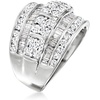 image:imageRossSimons 200 ct tw Baguette and Round Diamond MultiRow Ring in Sterling SilverDiamond