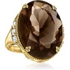 image:imageRossSimons 2000 Carat Smoky Quartz and 160 ct tw White Zircon Ring in 18kt Gold Over SterlingQuartz