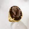 image:imageRossSimons 2000 Carat Smoky Quartz and 160 ct tw White Zircon Ring in 18kt Gold Over SterlingQuartz