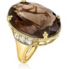 image:imageRossSimons 2000 Carat Smoky Quartz and 160 ct tw White Zircon Ring in 18kt Gold Over SterlingQuartz