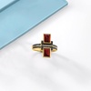 image:imageRossSimons 240 ct tw Garnet and 10 ct tw Black Spinel Ring in 18kt Gold Over SterlingGarnet