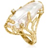 image:imageRossSimons 24x10mm Cultured Baroque Pearl Ring With Diamonds in 14kt Yellow Gold
