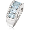 image:imageRossSimons 280 ct tw Aquamarine and 70 ct tw White Topaz Ring in Sterling SilverAquamarine