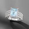 image:imageRossSimons 300 Carat Sky Blue Topaz Ring With White Topaz in Sterling SilverTopaz