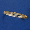 image:imageRossSimons 300 ct tw BezelSet Diamond 2Row Tennis Bracelet in 14kt Yellow GoldDiamond