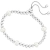 image:imageRossSimons 775mm Cultured Pearl and Sterling Silver Bead Station Bolo Bracelet