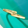 image:imageRossSimons Italian 14kt Yellow Gold DiamondCut and Polished Bypass Cuff Bracelet 75 inches