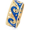 image:imageRossSimons Italian 14kt Yellow Gold Wave Ring With Blue EnamelNo Gemstone