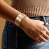 image:imageRossSimons Italian 14kt Yellow Gold Wide Cuff Braceletno gemstone